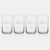 Zweedse Roots Vlag Kan Glas Set (Achterkant)