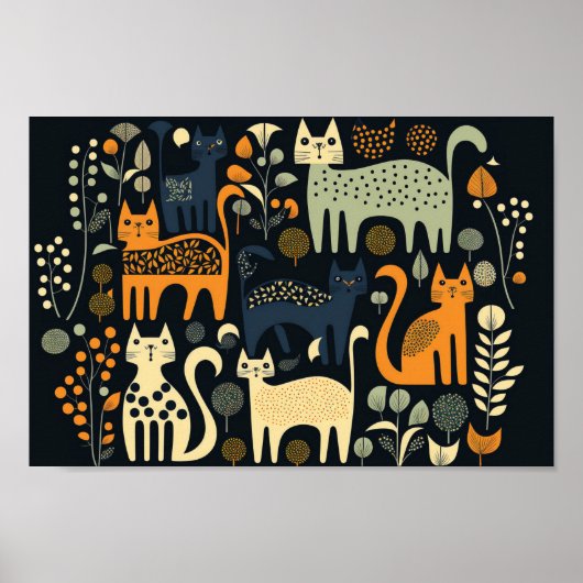 Zweedse Scandinavische moskee Deense kattenminimal Poster (Voorkant)