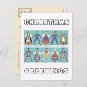 Zweedse streekkostuums Feestdagenkaart (Voorkant / Achterkant)