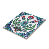 zweedse tegels rode blauwe bloem tegeltje (Zijkant)