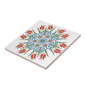 zweedse tegels rode bloemkool tegeltje (Zijkant)