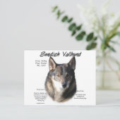 Zweedse Vallhund Geschiedenis Briefkaart (Staand voorkant)