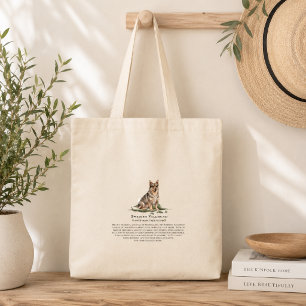 Zweedse Vallhund-hond watercolor ras citaat Tote Bag