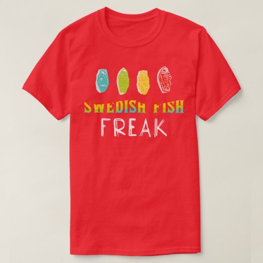 Zweedse vis Freak in het wild grappige ideaals T-shirt (Design voorkant)