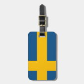 Zweedse vlag bagagelabel (Voorkant verticaal)
