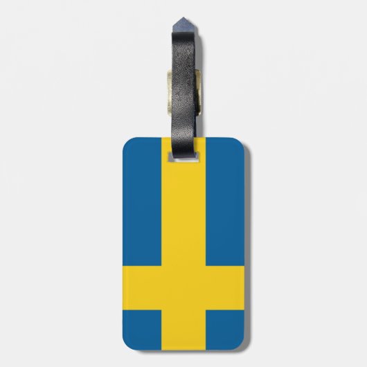 zweedse vlag bagagelabel (Achterkant verticaal)