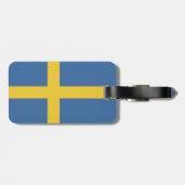 Zweedse vlag bagagelabel (Achterkant horizontaal)