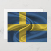 Zweedse vlag briefkaart (Voorkant / Achterkant)