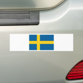Zweedse vlag bumpersticker (Op auto)
