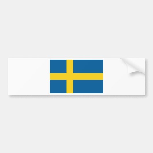 Zweedse vlag bumpersticker (Voorkant)