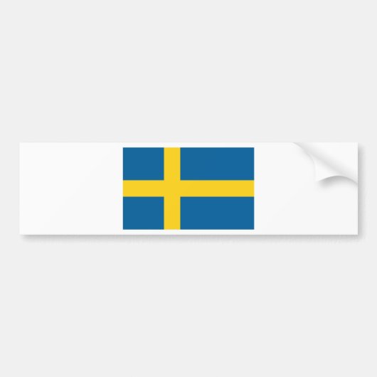 Zweedse vlag bumpersticker (Voorkant)