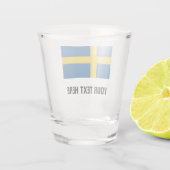 Zweedse vlag drink Zweden Shot Glas (Achterkant)