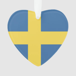 Zweedse vlag Emblem Ornament