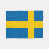 Zweedse vlag fleece deken (Voorkant (Horizontaal))