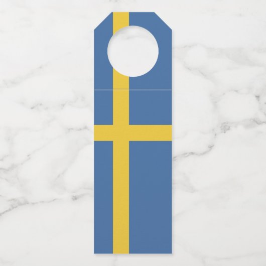 Zweedse vlag flessenhanger (Voorkant)