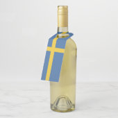 Zweedse vlag flessenhanger (Schuin)