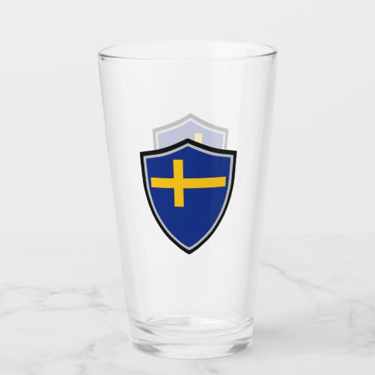 Zweedse vlag glas (Achterkant)