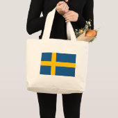 Zweedse vlag grote tote bag (Voorkant (product))
