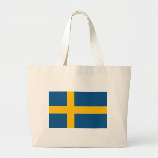 Zweedse vlag grote tote bag (Voorkant)