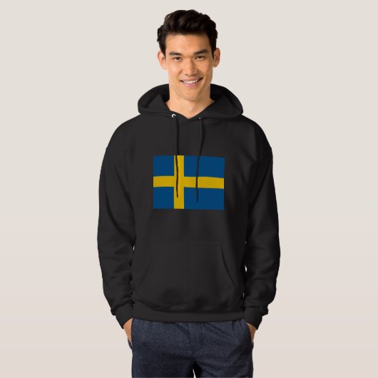 Zweedse vlag hoodie (Voorkant volledig)