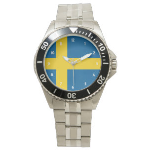 zweedse vlag horloge