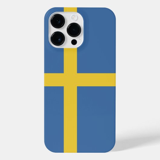 Zweedse vlag iPhone hoesje (Achterkant)