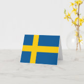 Zweedse vlag kaart (Gele Bloem)