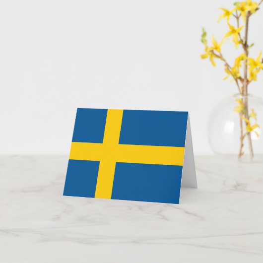 Zweedse vlag kaart (Gele Bloem)