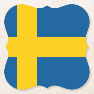 Zweedse vlag kartonnen onderzetters
