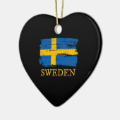 Zweedse vlag keramisch ornament (Links)