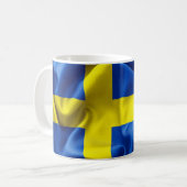 Zweedse vlag Klassieke witte Mok (Voorkant links)