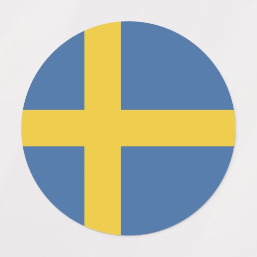 Zweedse vlag labels (Design 2)