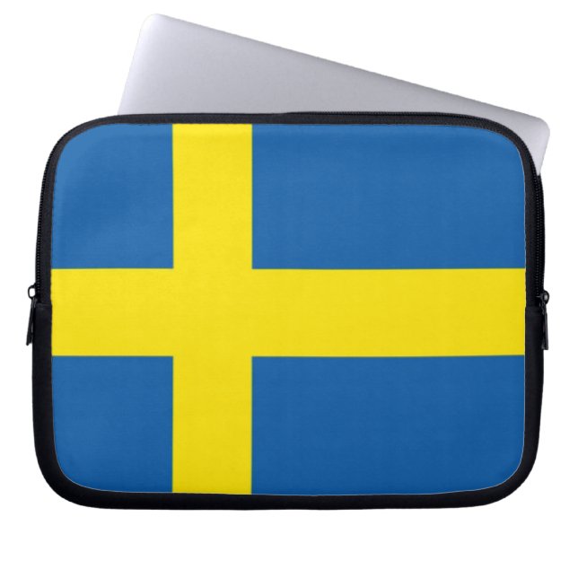 Zweedse vlag laptop sleeve (Voorkant)