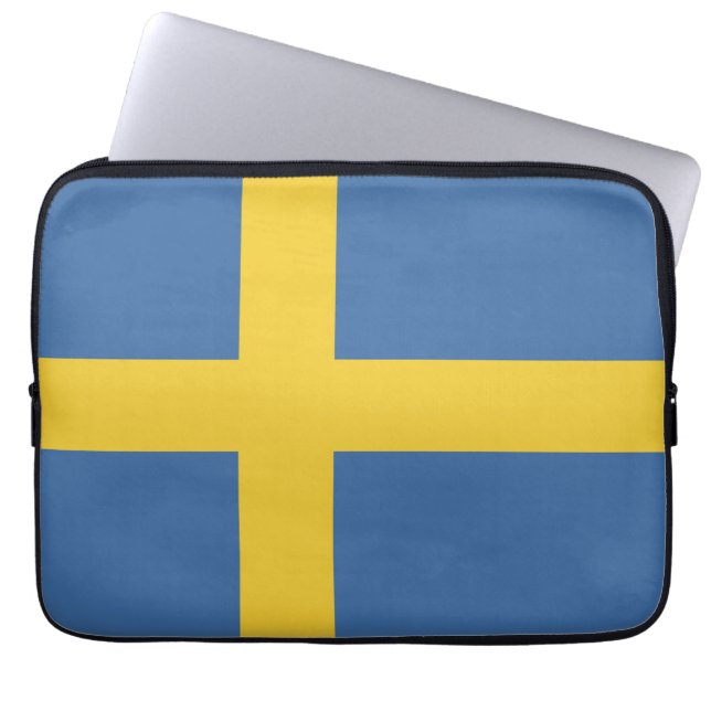Zweedse vlag laptop sleeve (Voorkant)