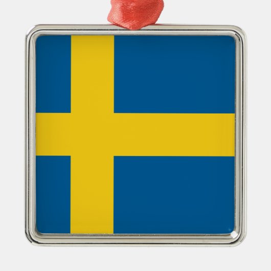 zweedse vlag metalen ornament (Voorkant)