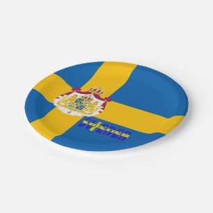 Zweedse vlag papieren bordje