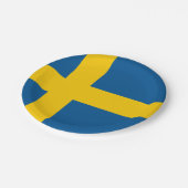 Zweedse vlag papieren bordje (Gekanteld)