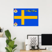 Zweedse vlag poster (Thuiskantoor)