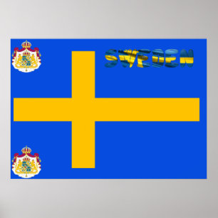 Zweedse vlag poster