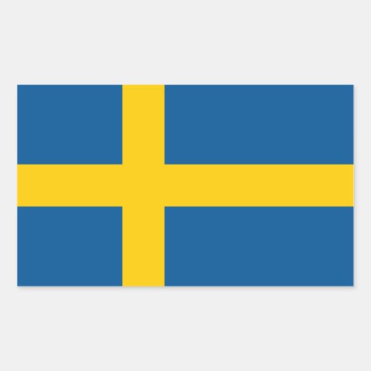 Zweedse vlag rechthoekige sticker (Voorkant)