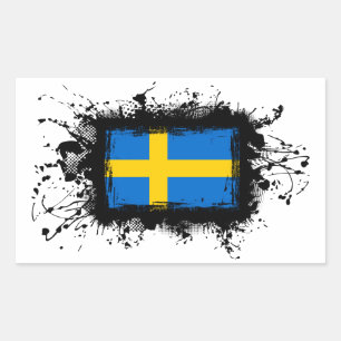 Zweedse vlag rechthoekige sticker