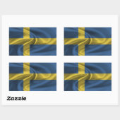 Zweedse vlag rechthoekige sticker (Vel)