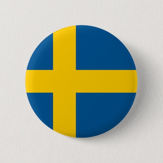 Zweedse vlag ronde button 5,7 cm (Voorkant)