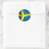 Zweedse vlag ronde sticker (Tas)