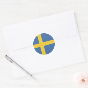 Zweedse vlag ronde sticker