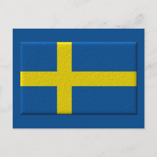 Zweedse vlag Scandinavisch Briefkaart