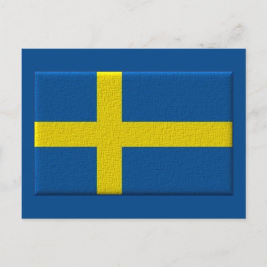 Zweedse vlag Scandinavisch Briefkaart (Voorkant)