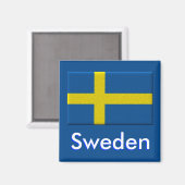 Zweedse vlag Scandinavisch Magneet (Voorkant / Achterkant)