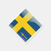 Zweedse vlag servet (Hoek)