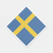 Zweedse vlag servet (Hoek)